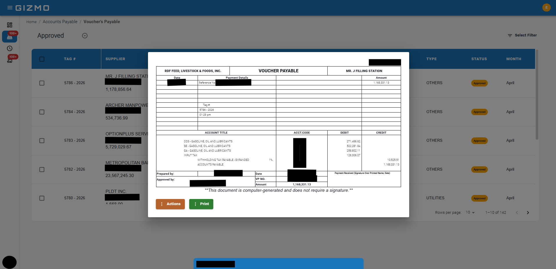 GIZMO — Accounting System screenshot 15